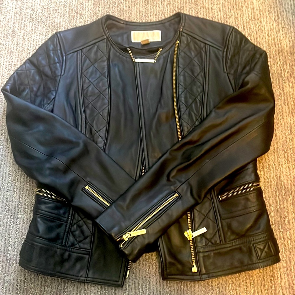 Micheal Kors black leather jacket